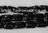 CTO126 15.5 inches 12*16mm rectangle black tourmaline beads