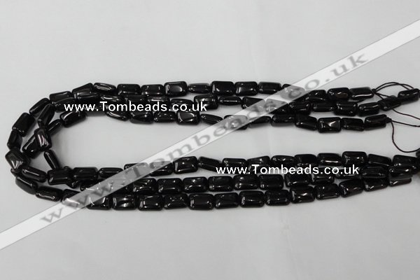 CTO126 15.5 inches 12*16mm rectangle black tourmaline beads