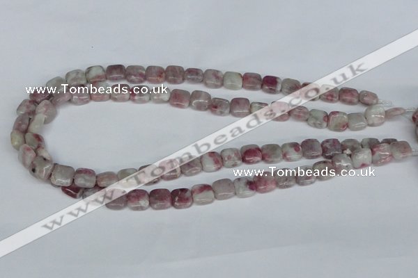 CTO205 15.5 inches 8*8mm square pink tourmaline gemstone beads