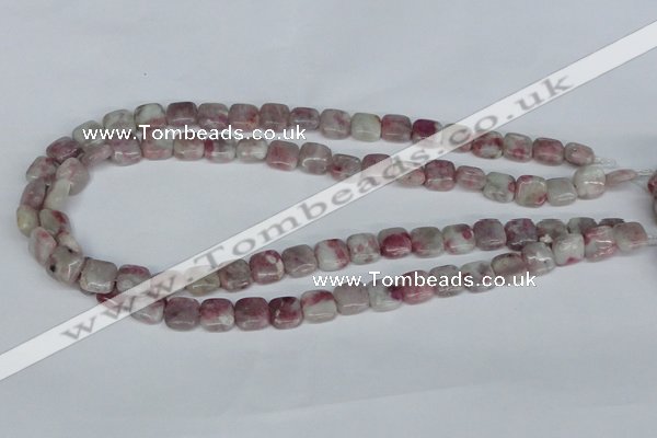 CTO208 15.5 inches 16*16mm square pink tourmaline gemstone beads