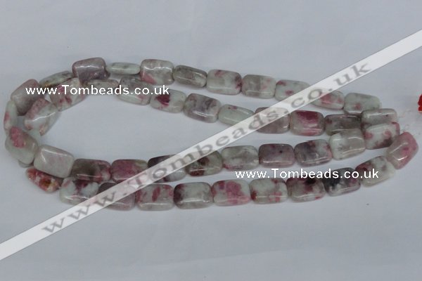 CTO210 15.5 inches 12*16mm rectangle pink tourmaline gemstone beads