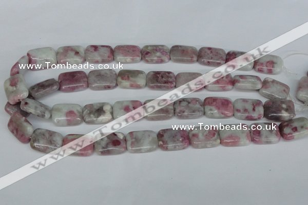 CTO211 15.5 inches 13*18mm rectangle pink tourmaline gemstone beads