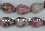 CTO219 15.5 inches 13*18mm teardrop pink tourmaline gemstone beads