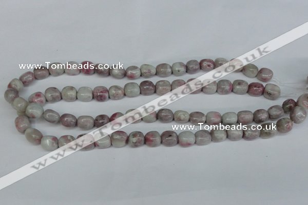 CTO220 15.5 inches 9*11mm nugget pink tourmaline gemstone beads