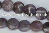 CTO222 15.5 inches 10mm flat round tourmaline gemstone beads