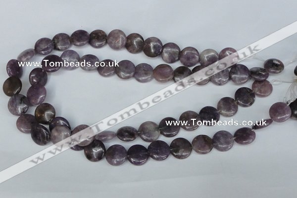 CTO222 15.5 inches 10mm flat round tourmaline gemstone beads