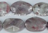 CTO233 15.5 inches 20*30mm wavy oval tourmaline gemstone beads