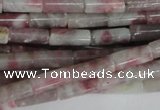 CTO239 15.5 inches 4*10mm tube pink tourmaline gemstone beads