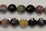 CTO30 15.5 inches 10mm faceted round natural tourmaline beads