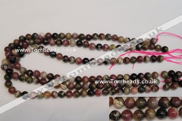 CTO351 15.5 inches 8mm round natural tourmaline gemstone beads