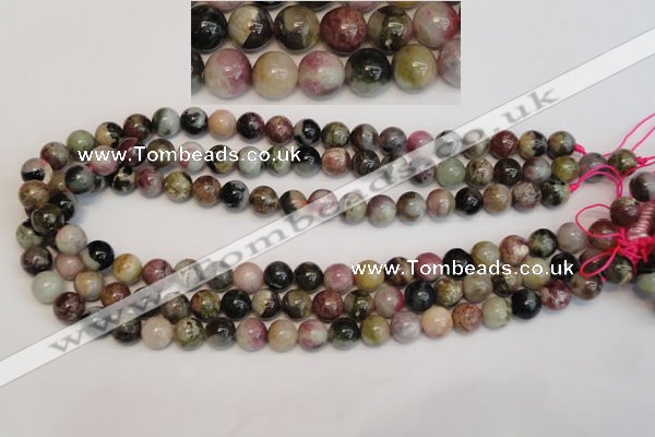 CTO352 15.5 inches 10mm round natural tourmaline gemstone beads