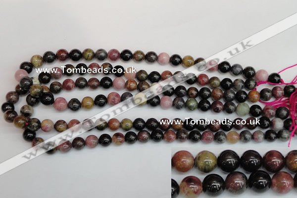 CTO358 15.5 inches 9mm round natural tourmaline gemstone beads