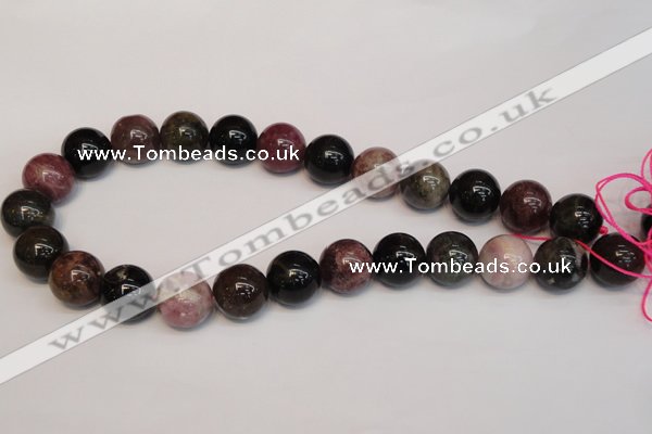 CTO362 15.5 inches 16mm round natural tourmaline gemstone beads