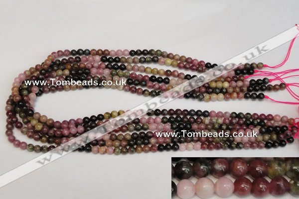 CTO371 15.5 inches 5mm round natural tourmaline gemstone beads