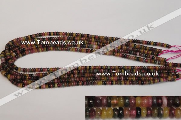 CTO375 15.5 inches 2*5mm rondelle natural tourmaline gemstone beads