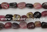 CTO381 15.5 inches 7*9mm natural tourmaline nuggets beads