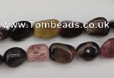 CTO382 15.5 inches 9*11mm natural tourmaline nuggets beads