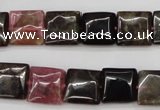 CTO388 15.5 inches 12*12mm square natural tourmaline beads wholesale