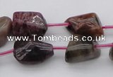 CTO396 15.5 inches 10*12mm - 12*16mm nuggets tourmaline gemstone beads