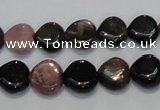 CTO41 15.5 inches 12*12mm heart natural tourmaline beads wholesale