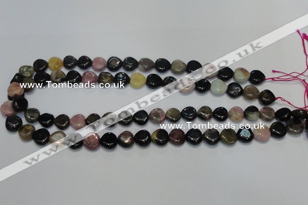 CTO41 15.5 inches 12*12mm heart natural tourmaline beads wholesale