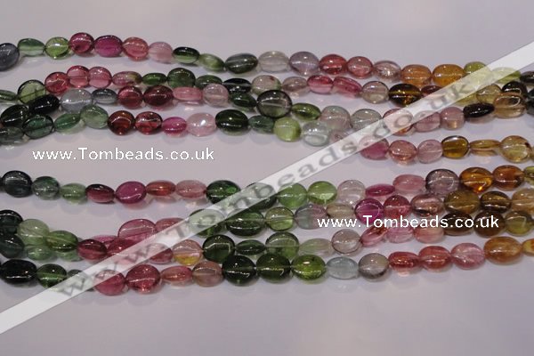 CTO421 15 inches 7*9mm oval natural tourmaline beads wholesale