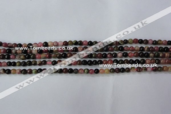 CTO451 15.5 inches 4mm round natural tourmaline gemstone beads