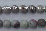 CTO483 15.5 inches 10mm faceted round pink tourmaline gemstone beads