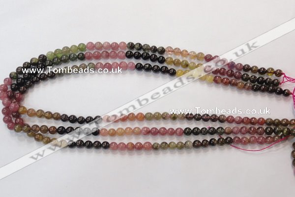 CTO52 15.5 inches 5.5mm - 6mm round natural tourmaline beads wholesale