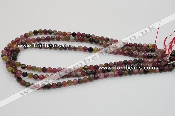 CTO61 15.5 inches 5mm round natural tourmaline gemstone beads