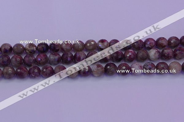 CTO614 15.5 inches 9mm faceted round tourmaline gemstone beads