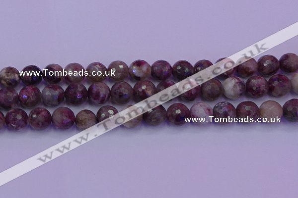 CTO616 15.5 inches 11mm faceted round tourmaline gemstone beads