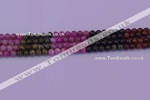 CTO628 15.5 inches 7mm round tourmaline gemstone beads wholesale