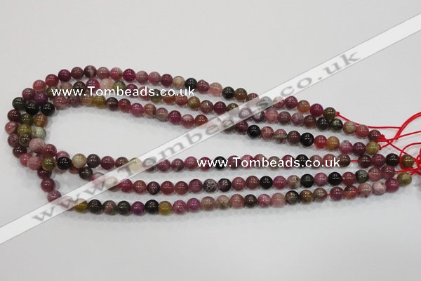 CTO63 15.5 inches 7mm round natural tourmaline gemstone beads