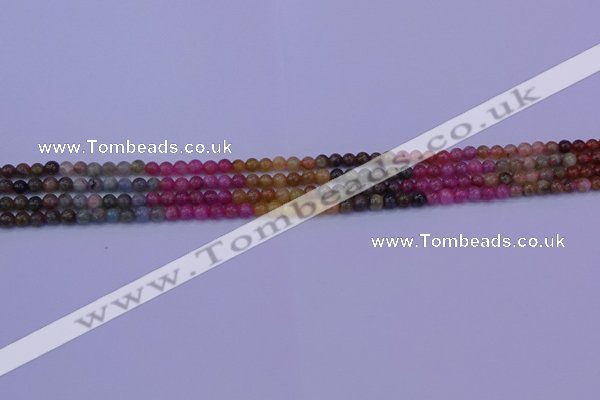 CTO630 15.5 inches 4mm round tourmaline gemstone beads wholesale