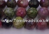 CTO636 15.5 inches 8mm faceted round tourmaline gemstone beads