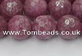 CTO661 15.5 inches 14mm faceted round Chinese tourmaline beads