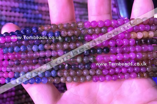 CTO665 15.5 inches 4mm round natural tourmaline gemstone beads