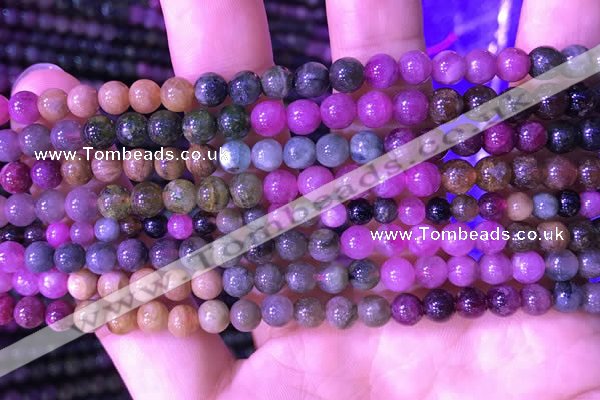 CTO666 15.5 inches 5mm round natural tourmaline gemstone beads