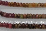 CTO68 15.5 inches 4*6mm rondelle natural tourmaline gemstone beads