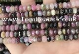 CTO680 15.5 inches 4.5*7mm - 5*8mm faceted rondelle tourmaline beads