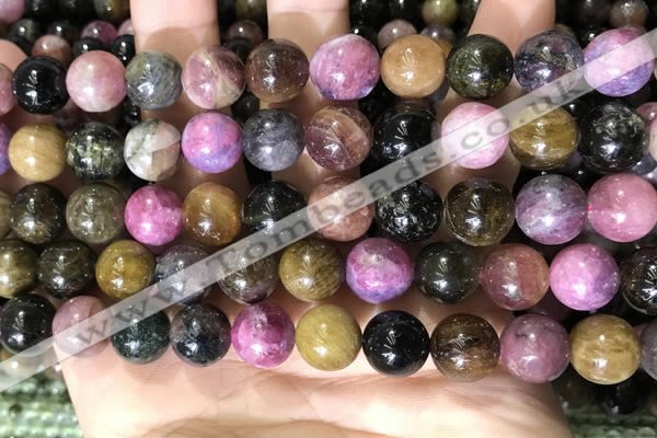 CTO689 15.5 inches 11mm round tourmaline beads wholesale