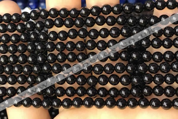 CTO700 15.5 inches 4mm round black tourmaline beads wholesale