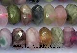 CTO741 15 inches 4*7mm faceted rondelle tourmaline beads