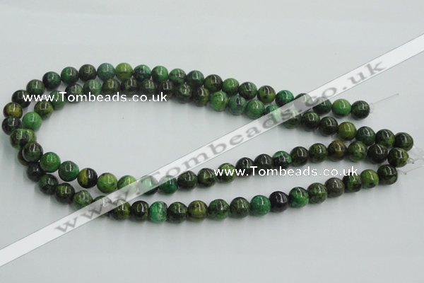 CTP04 15.5 inches 10mm round yellow green pine gemstone beads wholesale