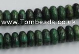 CTP07 15.5 inches 6*12mm rondelle yellow green pine gemstone beads