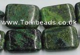 CTP11 15.5 inches 18*25mm rectangle yellow green pine gemstone beads