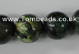 CTP208 15.5 inches 20mm round yellow pine turquoise beads wholesale