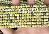 CTP220 15.5 inches 4mm round yellow turquoise beads wholesale