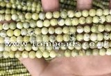 CTP221 15.5 inches 6mm round yellow turquoise beads wholesale